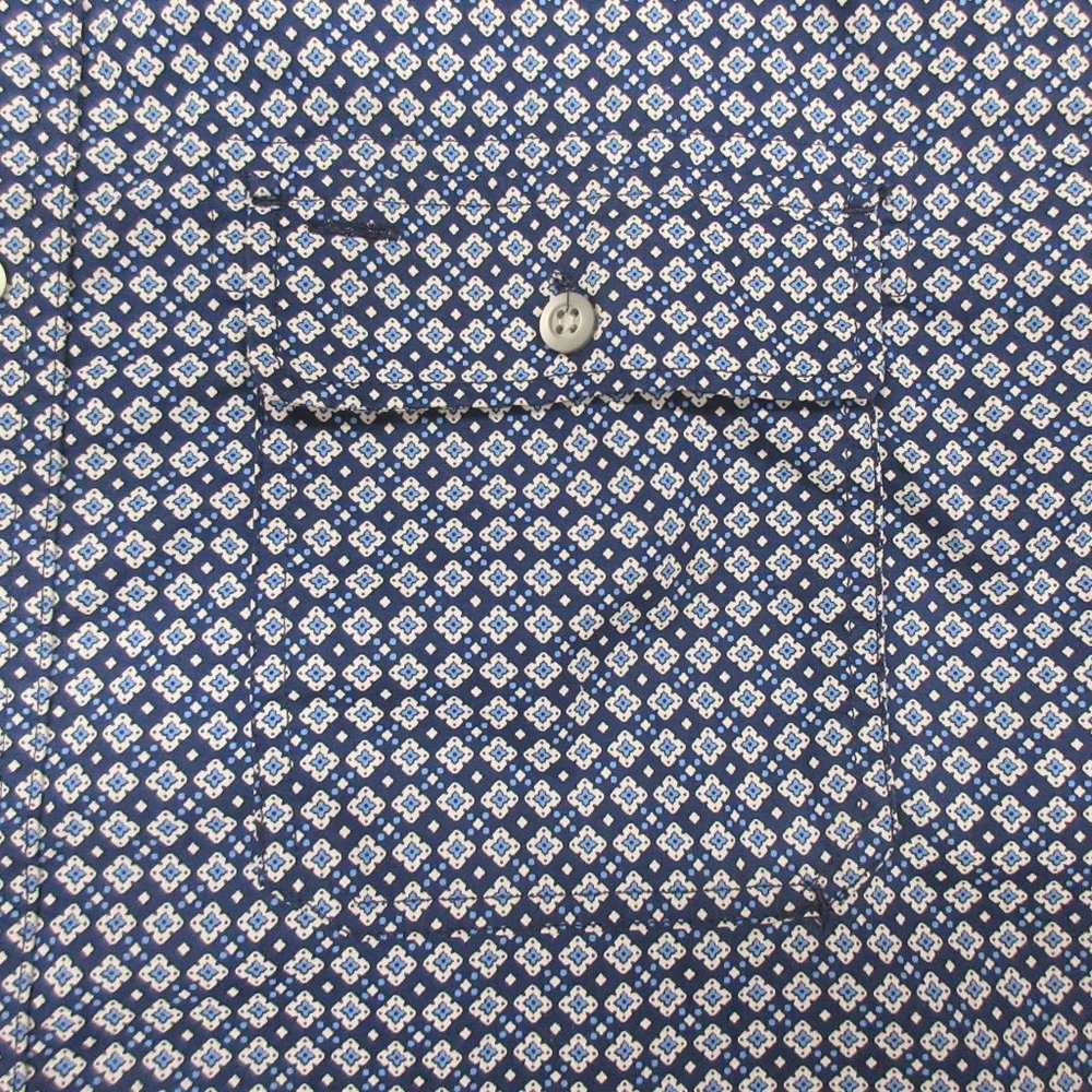 BANANA REPUBLIC REGULAR FIT SHIRT 100% COTTON POINT COLLAR NAVY X-LARGE, XL - Picture 2 of 4